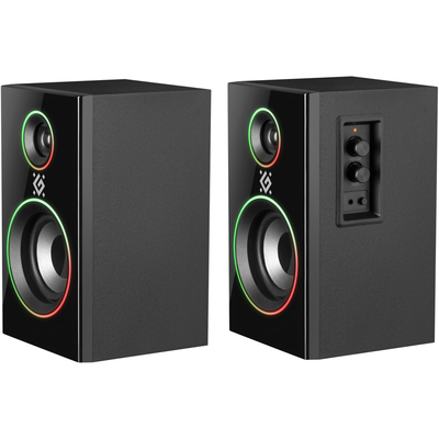 Акустична система 2.0 Solar 20 20Вт  Bluetooth 5.0+3,5мм, RGB підсвітка, чорна