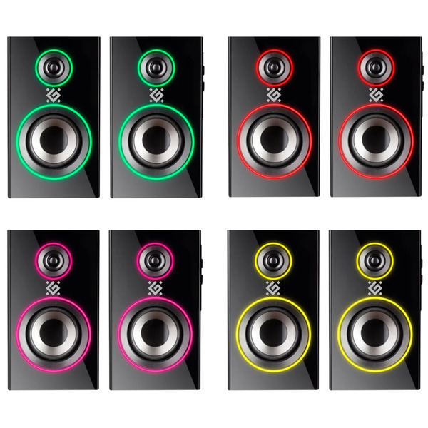 Компьютерные колонки 2.0 Solar 20 20Вт Bluetooth 5.0+3,5мм, RGB подсветка, черная