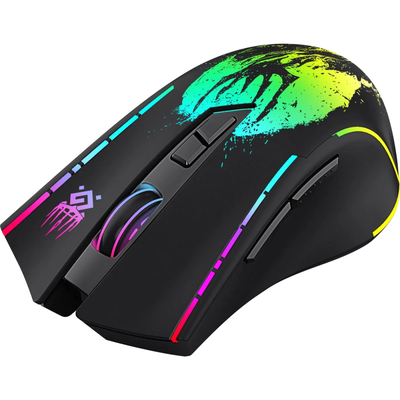 Мишка Defender Kronos GM-695, бездротова, ігрова, 7кн., 1600 dpi., 400 mAh, чорна