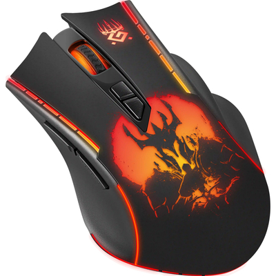 Мишка Defender Kronos GM-695, бездротова, ігрова, 7кн., 1600 dpi., 400 mAh, чорна