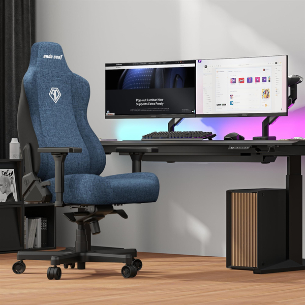 Кресло для геймеров Anda Seat Kaiser 3E XL Dark Blue Fabric (AD23YC-XL-09-S-CF-S01)