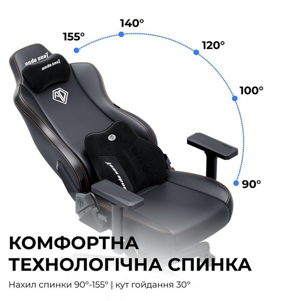 Кресло для геймеров Anda Seat Kaiser 3E XL Grey Fabric (AD23YC-XL-09-G-CF-G01)