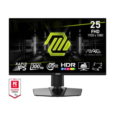 Монітор MSI 24.5" MAG 255PXF 2xHDMI, DP, MM, IPS, 300Hz, 0.5ms, sRGB 120%, FreeSync, Pivot