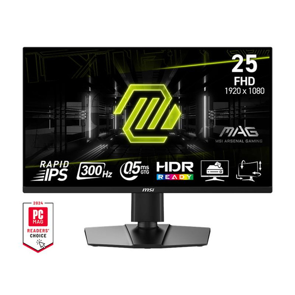 Монітор MSI 24.5" MAG 255PXF 2xHDMI, DP, MM, IPS, 300Hz, 0.5ms, sRGB 120%, FreeSync, Pivot