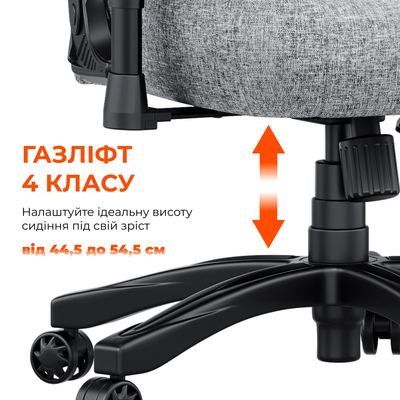 Кресло для геймеров Anda Seat Novis Size L Gray Fabric (AD23-L-01-G-F)
