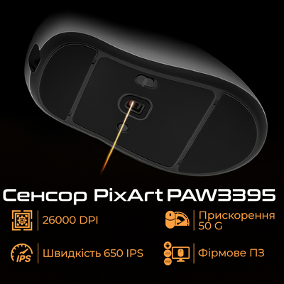 Мышь беспроводная RAWM ER21 Black
