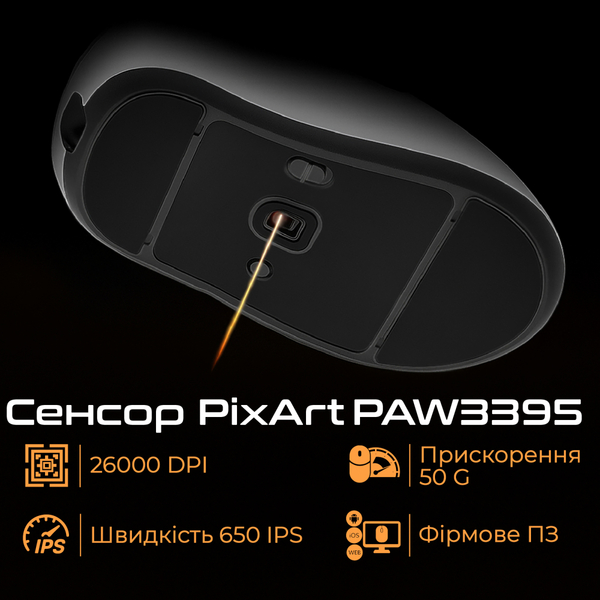 Мышь беспроводная RAWM ER21 Black