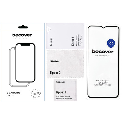Защитное стекло BeCover для Nokia G22 10D Black (711521)