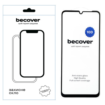 Защитное стекло BeCover для Poco C65 10D Black (711527)