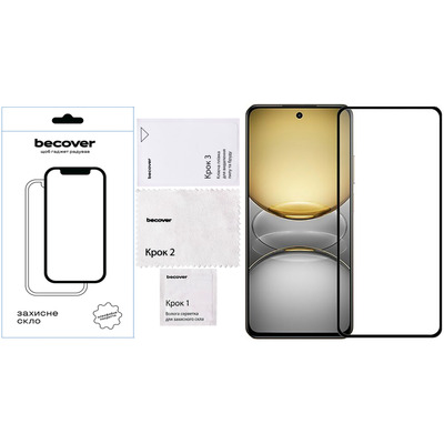 Защитное стекло BeCover для Realme C75 Black (713034)