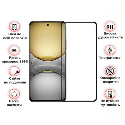 Защитное стекло BeCover для Realme C75 Black (713034)