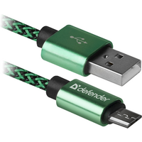 Кабель Defender USB08-03T USB(AM)-MicroBM 1.0m, Green (87804)