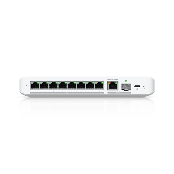 Коммутатор Ubiquiti UniFi Flex 2.5G (USW-FLEX-2.5G-8) (8x2.5 GE LAN, 1x10GE Combo SFP/GE, PoE in, DIN rail/Wall)