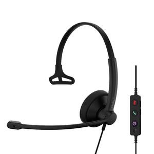 Наушники для компьютера моно On-Ear EPOS IMPACT 100 MS, USB C + A, Microsoft Teams, однонаправленные, 2м, Черный
