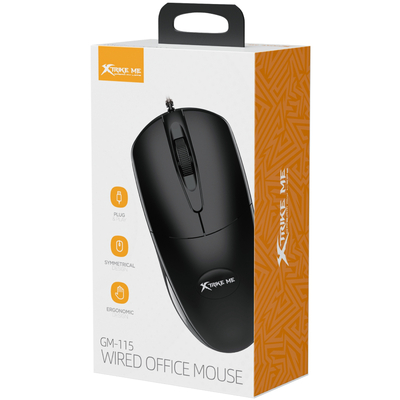 Мишка XTRIKE ME GM-115, USB, 1200dpi., 3кн., чорна