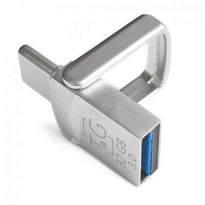 Флеш-накопитель USB 2.0 32GB Type-C T&amp;G 104 Metal Series Silver (TG104TC-32G)
