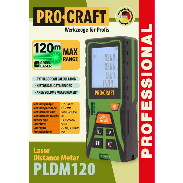 Лазерний далекомір Procraft PLDM120