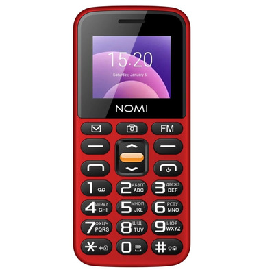Мобильный телефон Nomi i1820 Dual Sim Red; 1.77" (160x128) TFT / кнопочный моноблок / ОЗУ 32 МБ / 32 МБ встроенной + microSD до 32 ГБ / камера 0.3 Мп / 2G (GSM) / Bluetooth / 120х53х13.5 мм, 115 г / 1000 мАч / красный