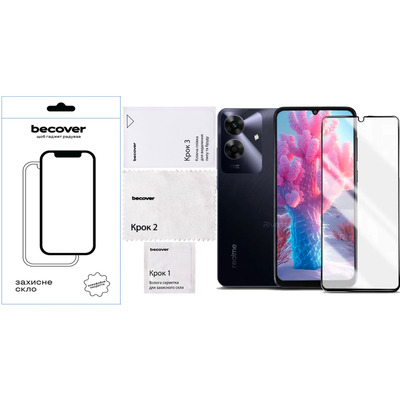 Защитное стекло BeCover для Realme Note 60 Black (713033)
