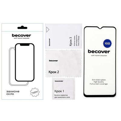 Защитное стекло BeCover для Samsung Galaxy A14 4G SM-A145/A14 5G SM-A146 10D Black (711518)