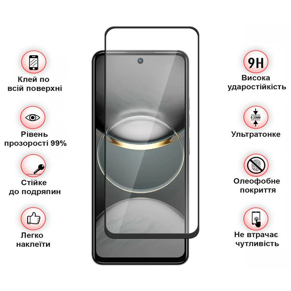 Захисне скло BeCover для Tecno Spark 30 Pro (KL7) Black (713080)