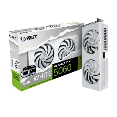 Видеокарта GF RTX 5060 8GB GDDR7 White OC Palit (NE75060U19P1-GB2063M)