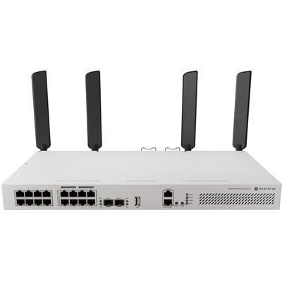 Коммутатор MikroTik CRS418-8P-8G-2S+5axQ2axQ-RM (WiFi6, AX3600, 8xGE POE, 8xGE LAN, 2xSFP+, 2xPSU AC, max POE 150W, L3, RM)