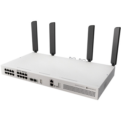 Коммутатор MikroTik CRS418-8P-8G-2S+5axQ2axQ-RM (WiFi6, AX3600, 8xGE POE, 8xGE LAN, 2xSFP+, 2xPSU AC, max POE 150W, L3, RM)