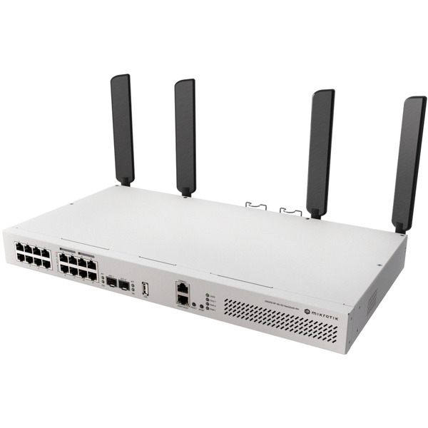 Коммутатор MikroTik CRS418-8P-8G-2S+5axQ2axQ-RM (WiFi6, AX3600, 8xGE POE, 8xGE LAN, 2xSFP+, 2xPSU AC, max POE 150W, L3, RM)