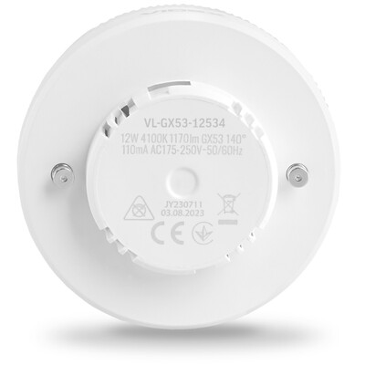 LED лампа VIDEX GX53 12W 4100K 220V, VL-GX53-12534