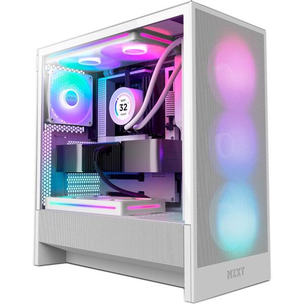 Корпус NZXT H5 Flow RGB White (CC-H52FW-R1) без БП