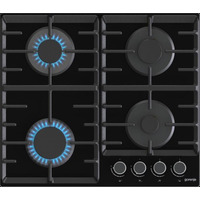 Варильна поверхня Gorenje газова на склі, 60см, чавун, чорний