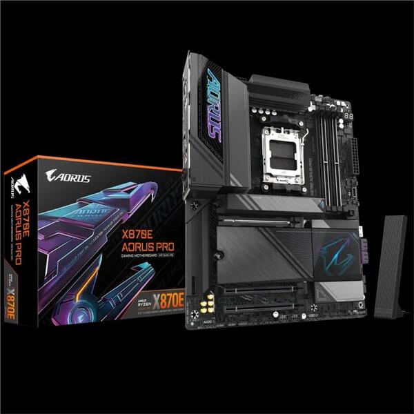 Материнская плата GIGABYTE X870E AORUS PRO sAM5 X870 4xDDR5 M.2 HDMI DP Wi-Fi BT ATX