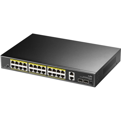 Комутатор Cudy GS1026PS2, 24-Gigabit PoE+ Switch with 2 Uplink Gig Ports and 2 Gig SFP Slots 300W