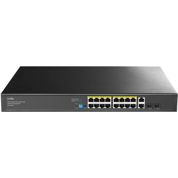 Комутатор Cudy GS1018PS2, 16-Port Gigabit PoE+ Switch with 2 Uplink Gigabit Ports and 2 Gigabit SFP