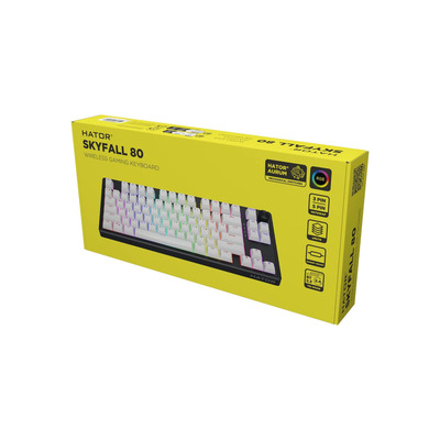 Клавиатура беспроводная Hator Skyfall 80 Wireless Black-White (HTK3180UA)
