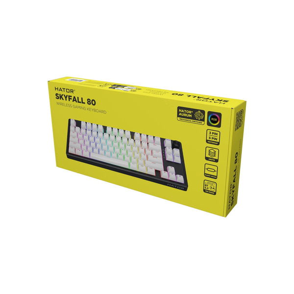 Клавиатура беспроводная Hator Skyfall 80 Wireless Black-White (HTK3180UA)