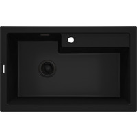 Мийка кухонна Deante Eridan, граніт, прямокутна, без крила, 800х500х214мм, чаша - 1, врізна, чорна