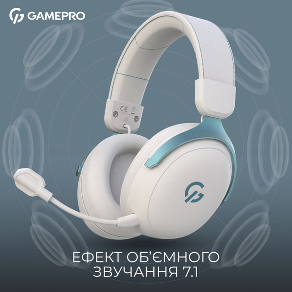 Навушники GamePro Asgard Freya Pro White-Blue (HSW201WB)
