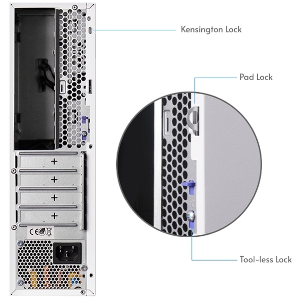 Корпус Chieftec UNI BE-10W-300 mATX , БЖ 300W, SLIM FF WHITE