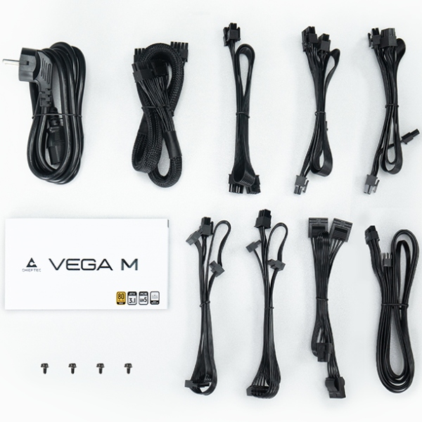 БЖ 1000W Chieftec VEGA M PPG-1000-C ATX 3.1 135mm, 80+ Gold, Fully modular, Retail