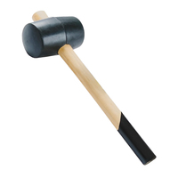Киянка гумова чорна 450г дерев'яна рукоятка SIGMA (4317721)