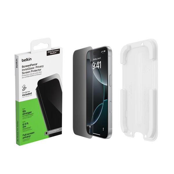 Захисне скло Belkin для iPhone 17 Pro, Privacy TemperedGlass (1 Pack)