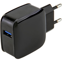 Зарядний пристрій 1xUSB 18W QС3.0, чорний