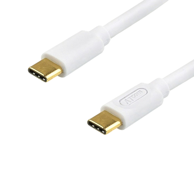 Кабель Atcom USB Type-C - USB Type-C (M/M), 30 W, 1.5 А, 5 м, White (AT-C50)