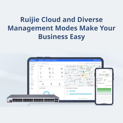 Коммутатор Ruijie RG-CS83-48GT4XS (48xGE, 4xSFP+, 1 x RJ45 console port, 1 x USB, Ruijie Cloud, L3)