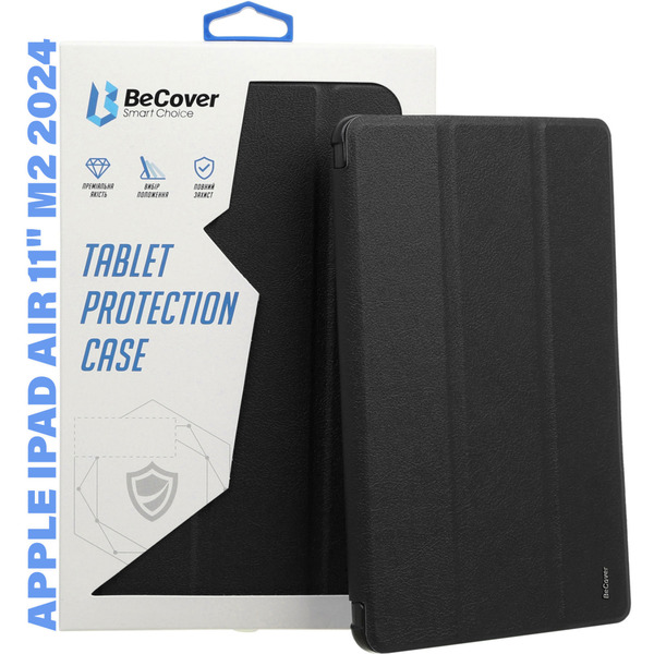 Чохол BeCover Tri Fold Soft TPU Silicone для Apple iPad Air 11" M2 2024 Black (711405)