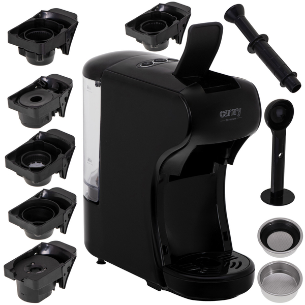 Кавоварка Camry CR 4414 black капсульна/ 1450 Вт/ 19 бар/ капсула, мелена/ чорнa