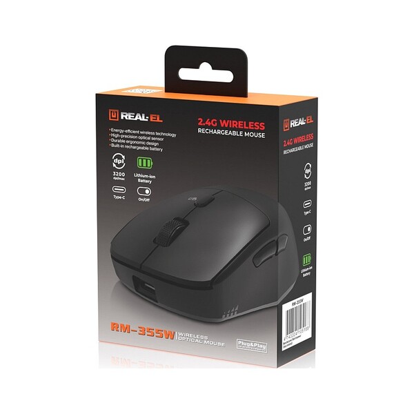 Мышь беспроводная REAL-EL RM-355W
