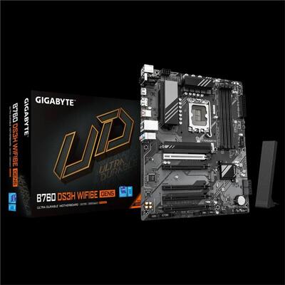 Материнська плата GIGABYTE B760 DS3H WF6E GEN5 B760 s1700 4xDDR5 M.2 Wi-Fi BT HDMI